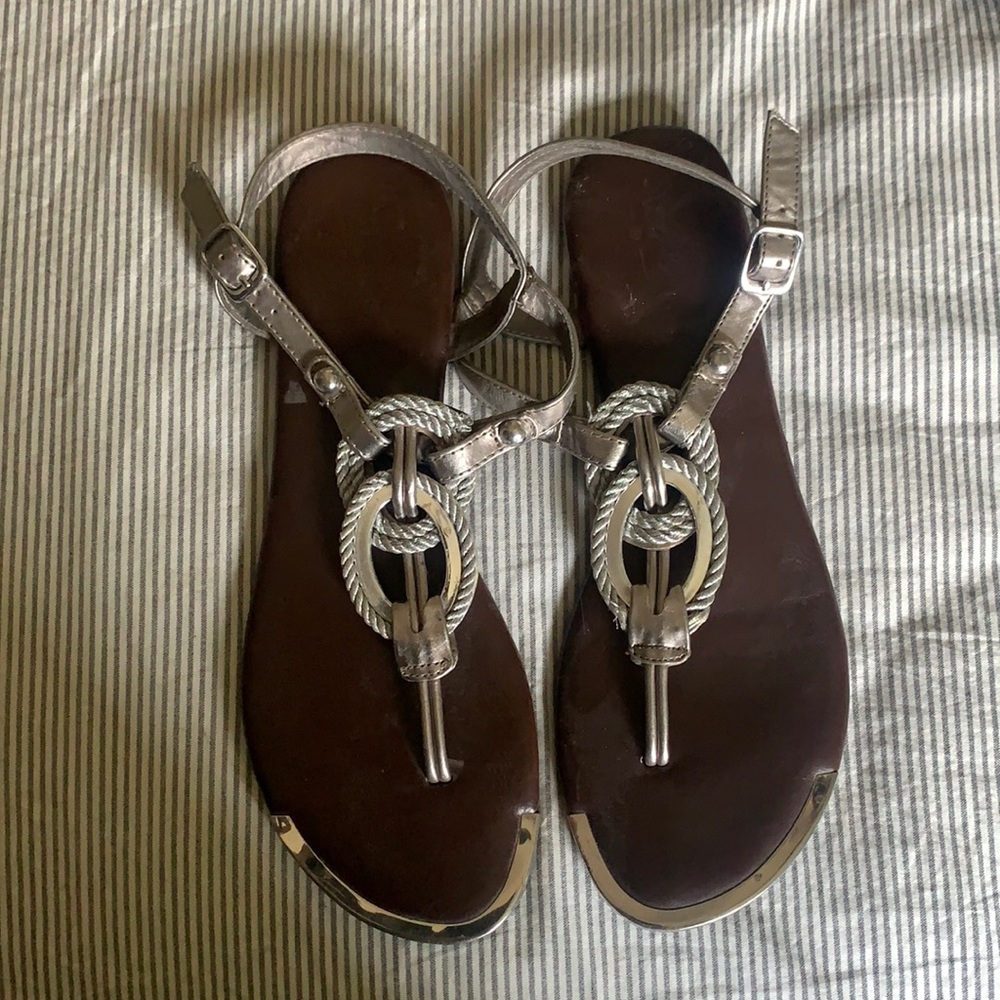 Silver sandals
